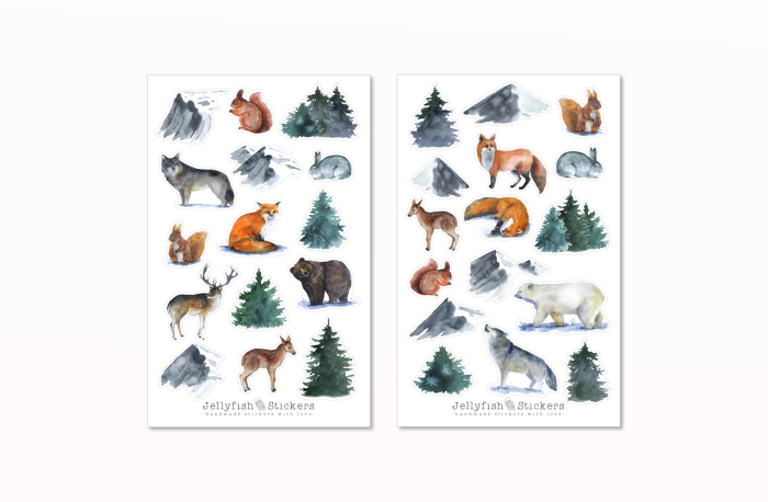 Waldtiere Sticker Set