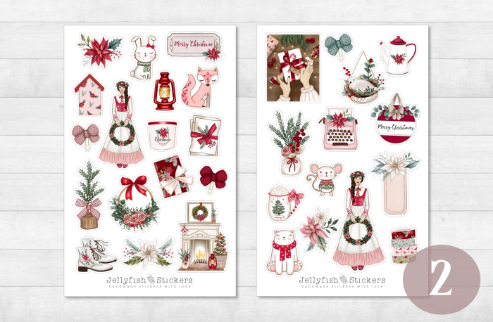 Christmas Girls Sticker Set