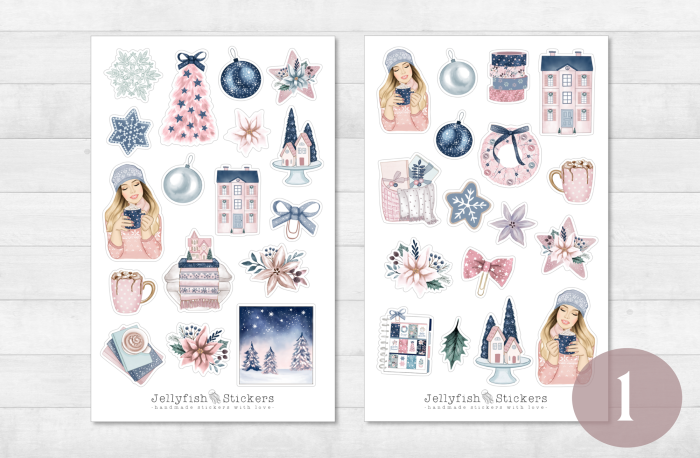 Winter Girls Sticker Set