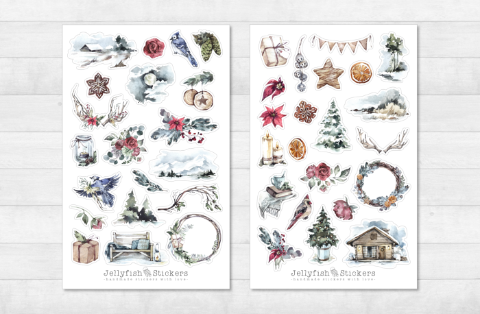 Winter Natur Sticker Set