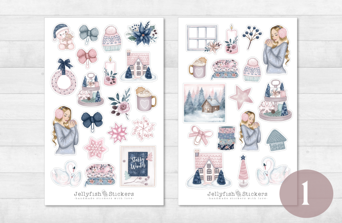 Winter Girls Sticker Set