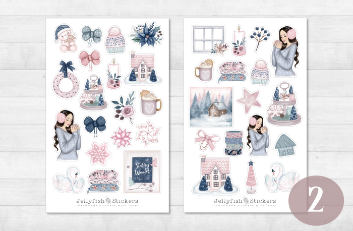 Winter Girls Sticker Set