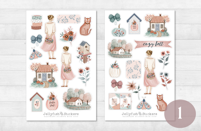 Girls Autumn Sticker Set