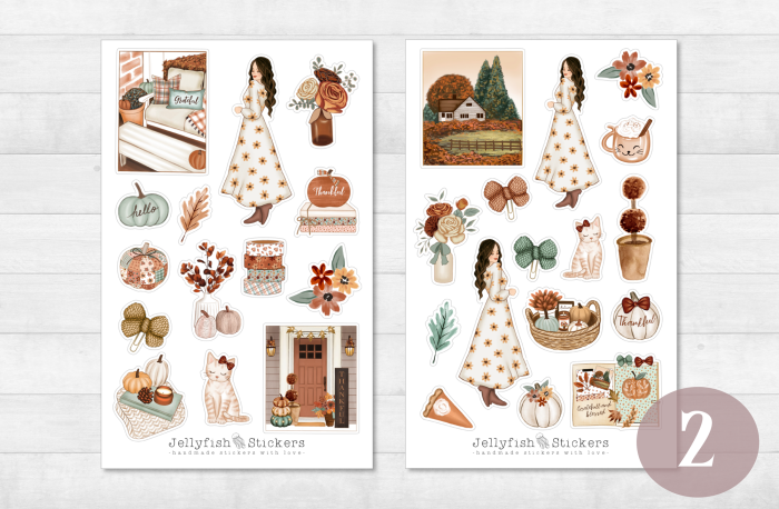 Girls Autumn Sticker Set