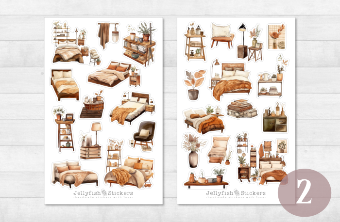 Gemütliches Zuhause Sticker Set