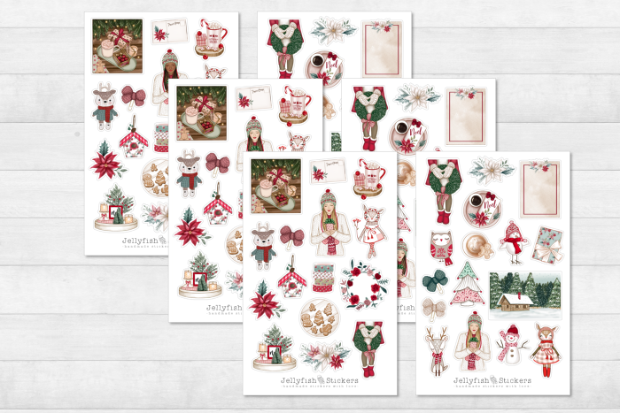 Christmas Girls Sticker Set