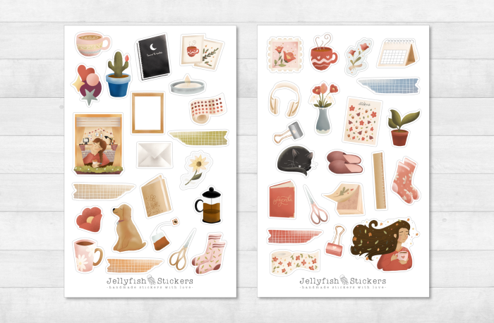 Planer Mädchen Sticker Set