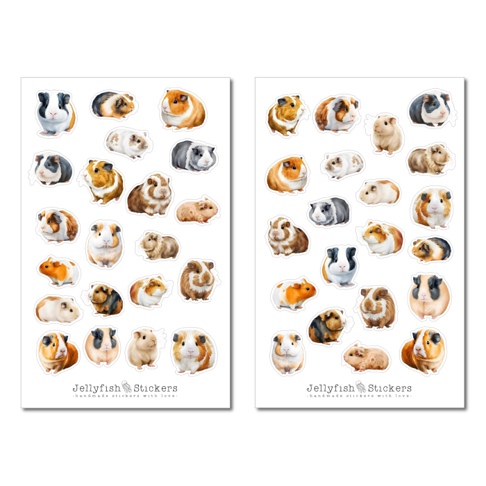 Meerschweinchen Sticker Set