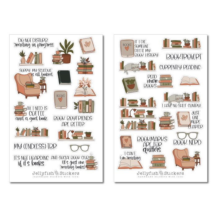 Books Sticker Set