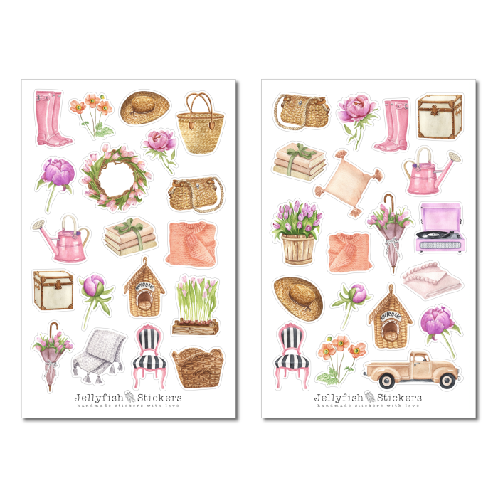 Frühling Sticker Set