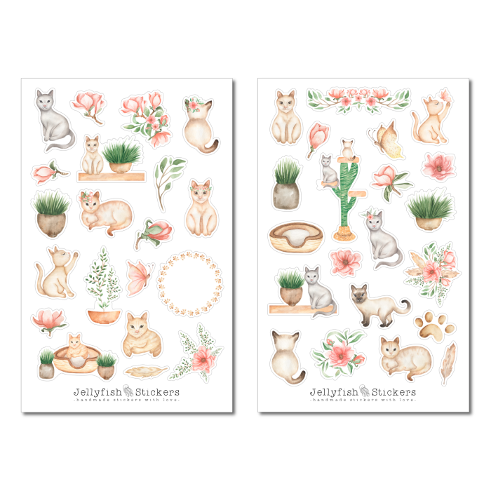 Katzen Sticker Set