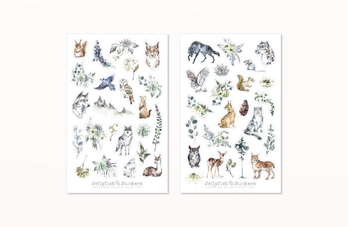 Waldtiere Sticker Set