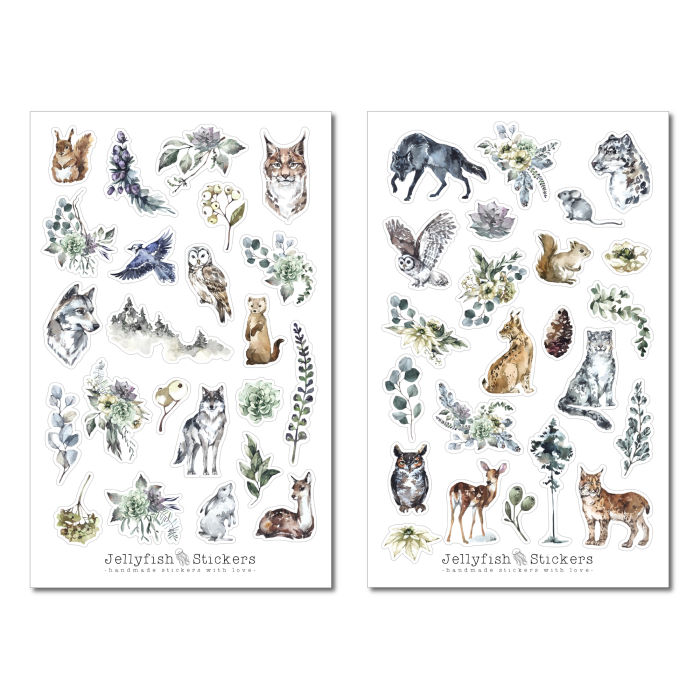 Waldtiere Sticker Set