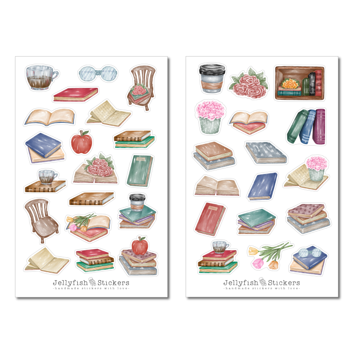 Books Sticker Set