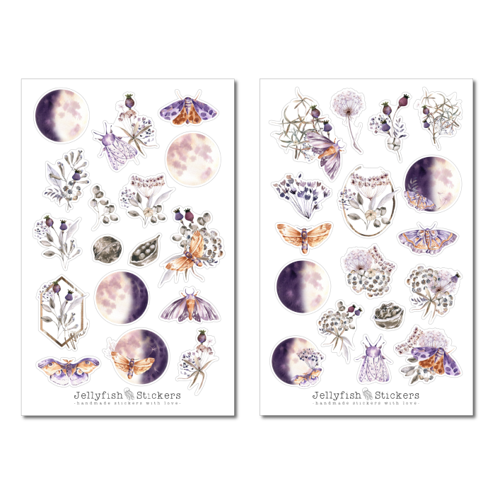 Moth Sticker Set