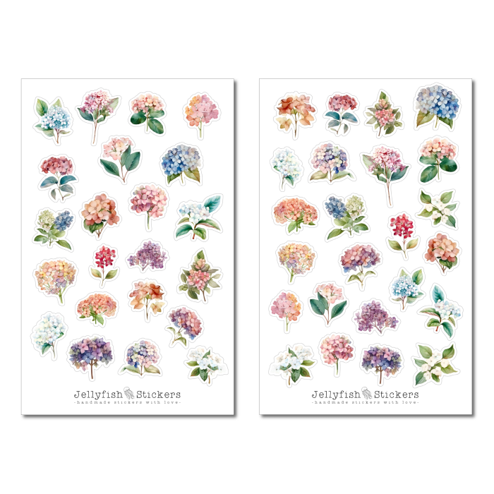 Hydrangea Sticker Set