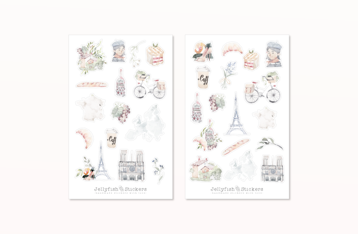 Frankreich Sticker Set
