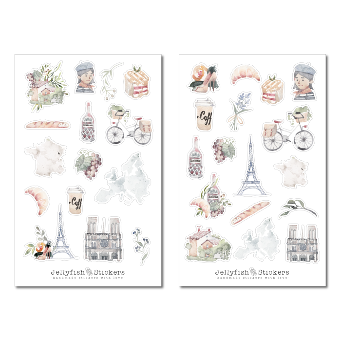 Frankreich Sticker Set