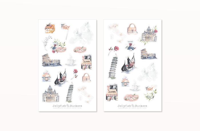 Italien Sticker Set