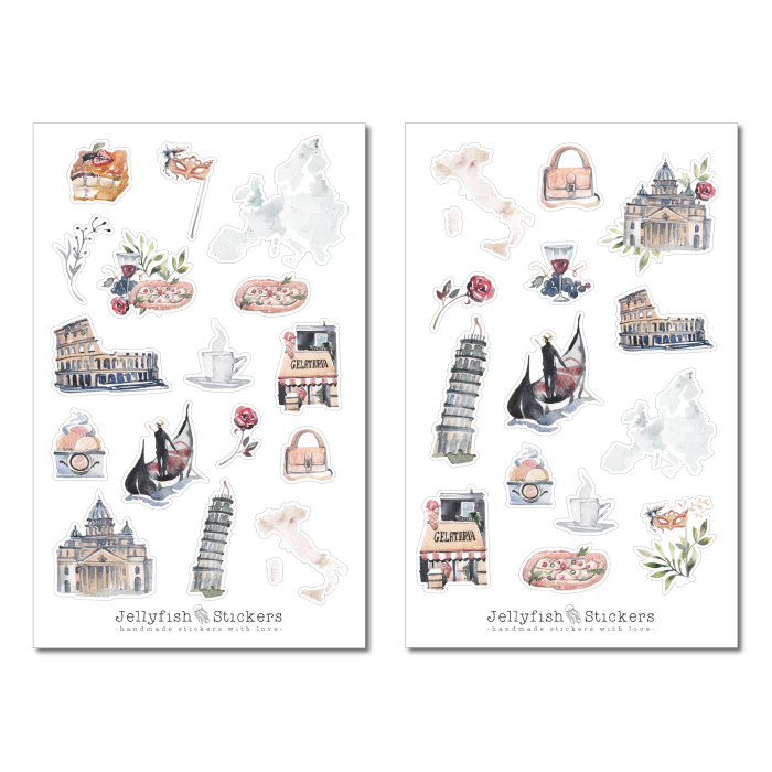 Italien Sticker Set