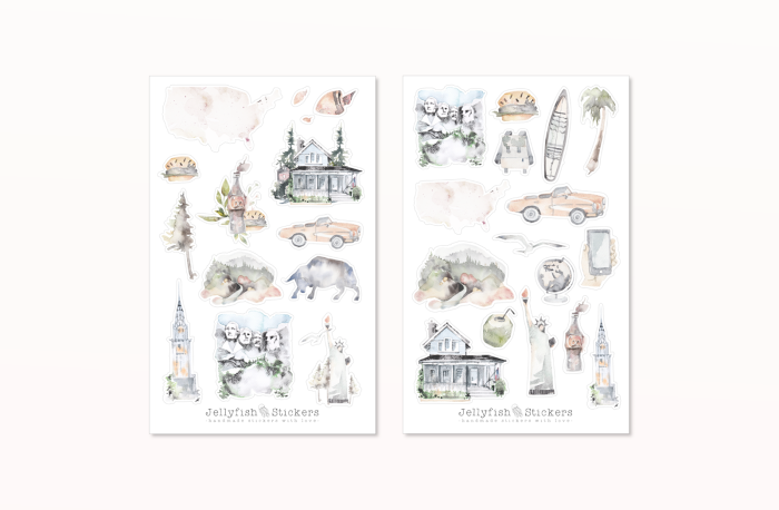 Amerika Sticker Set