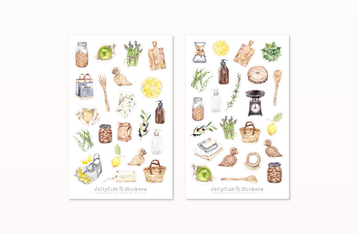 Sustainable Kitchen Sticker Set