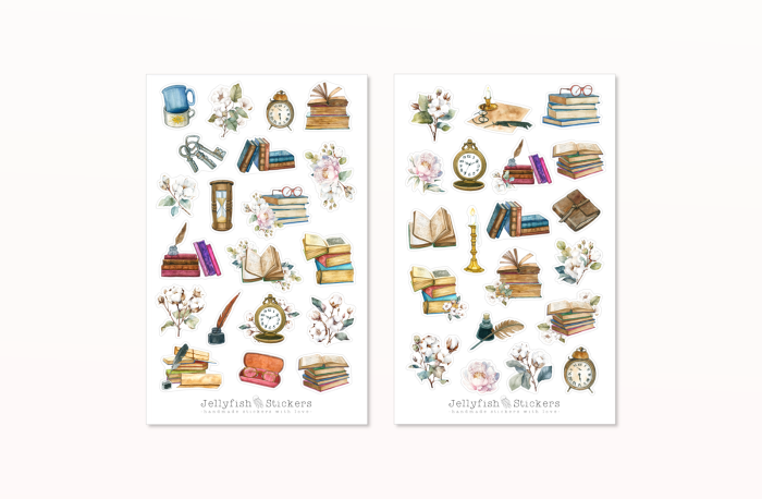 Bücher Sticker Set