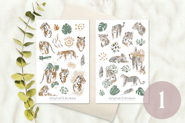 Wildtiere Afrika Sticker Set