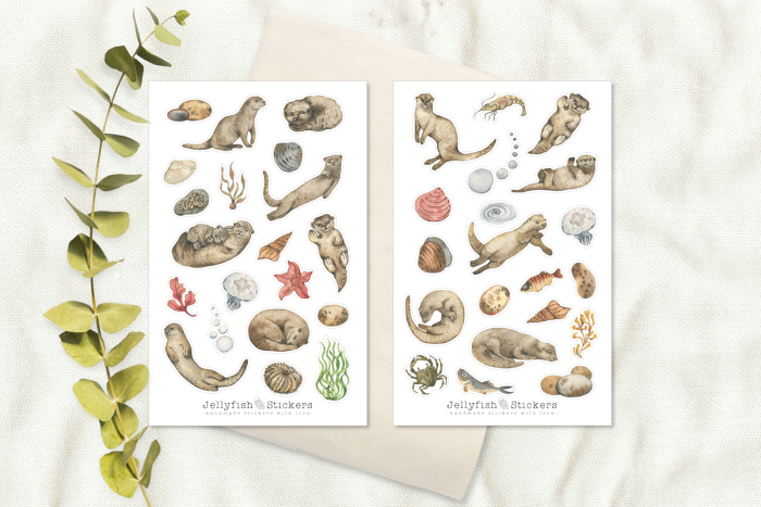 Otter Sticker Set
