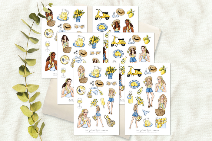 Mädchen Sommer Sticker Set