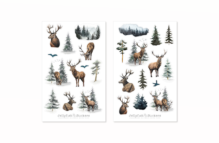 Hirsch Sticker Set