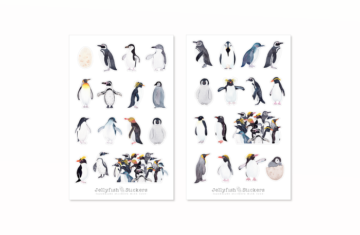 Pinguine Sticker Set
