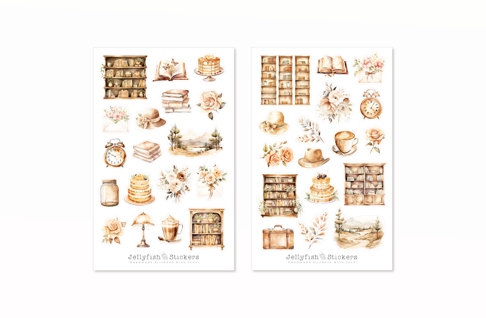 Bücher Sticker Set