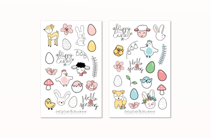 Frühling Sticker Set
