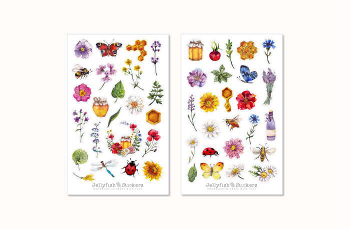 Kräuter und Pflanzen Sticker Set