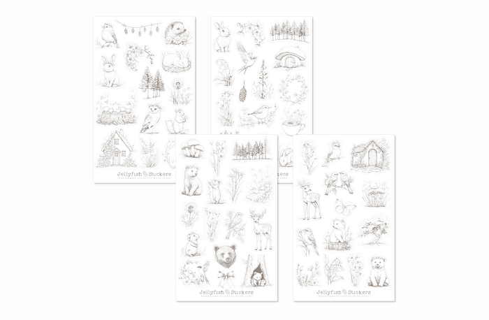 Waldtiere Sticker Set