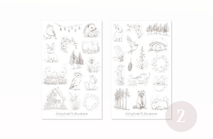 Waldtiere Sticker Set