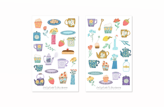 Bunte Küche Sticker Set