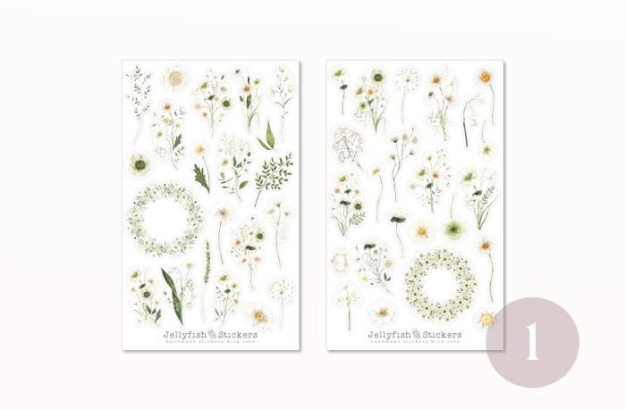 Blumen Sticker Set