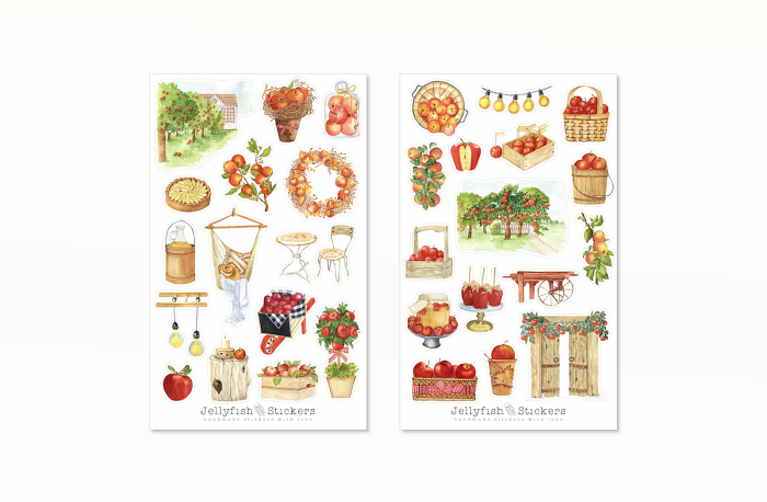 Apfel Sticker Set