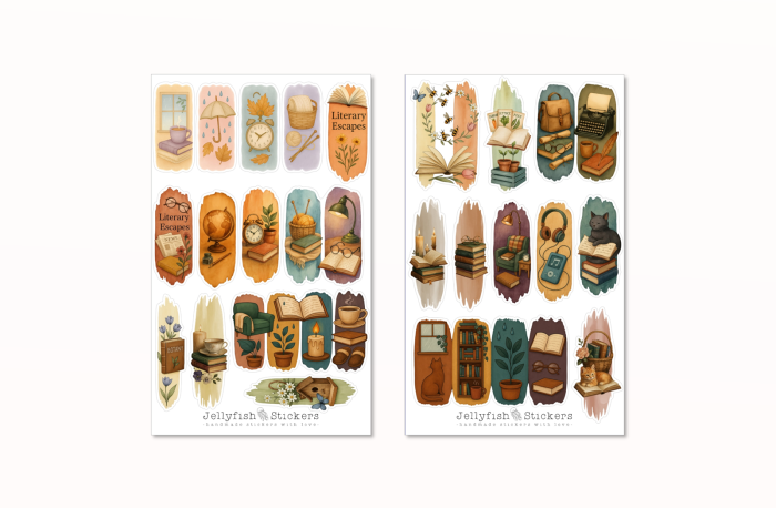 Bücher Sticker Set