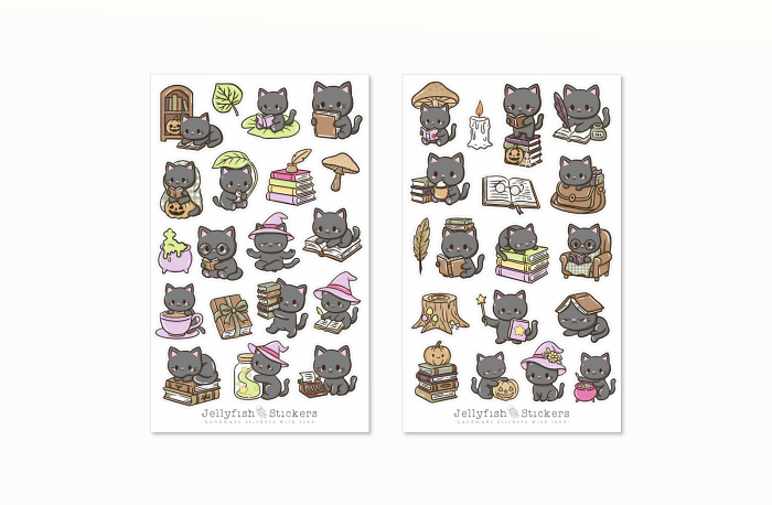 Niedliche Katze Sticker Set
