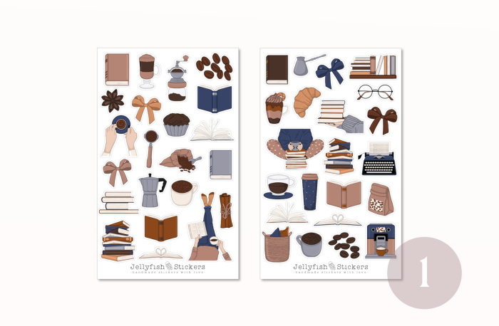 Mädchen Bücher Sticker Set