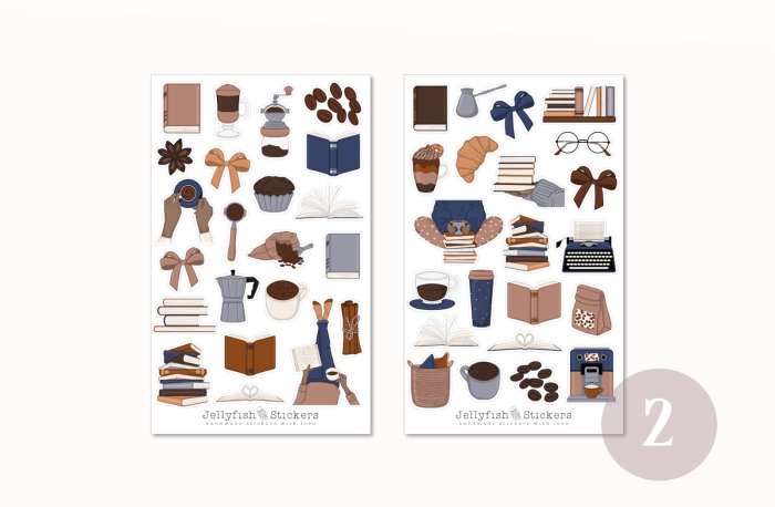 Mädchen Bücher Sticker Set