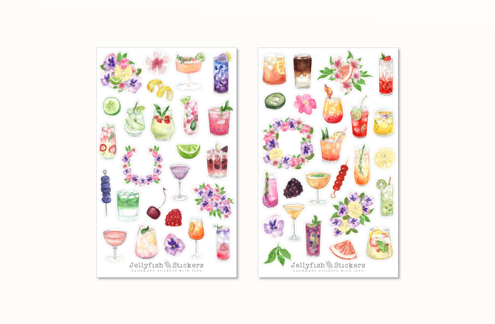 Sommer Cocktails Sticker Set