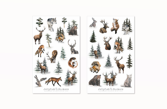 Waldtiere Sticker Set