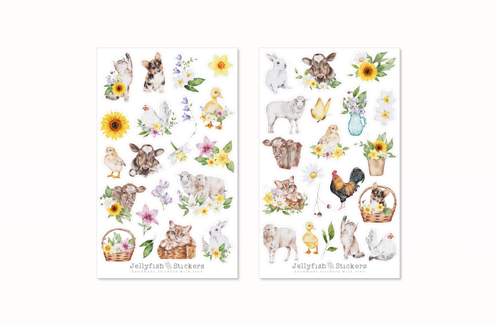 Tiere Sticker Set