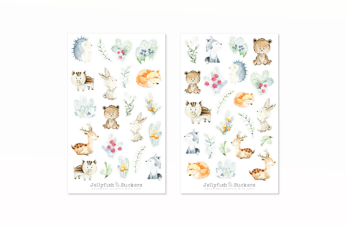 Waldtiere Sticker Set