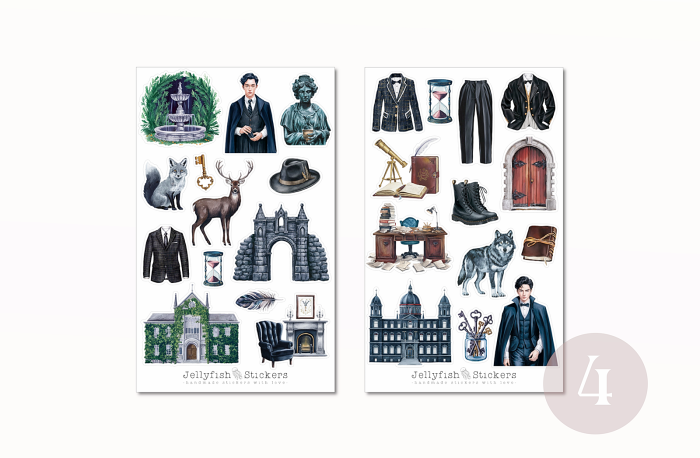 Dark Academia Sticker Set