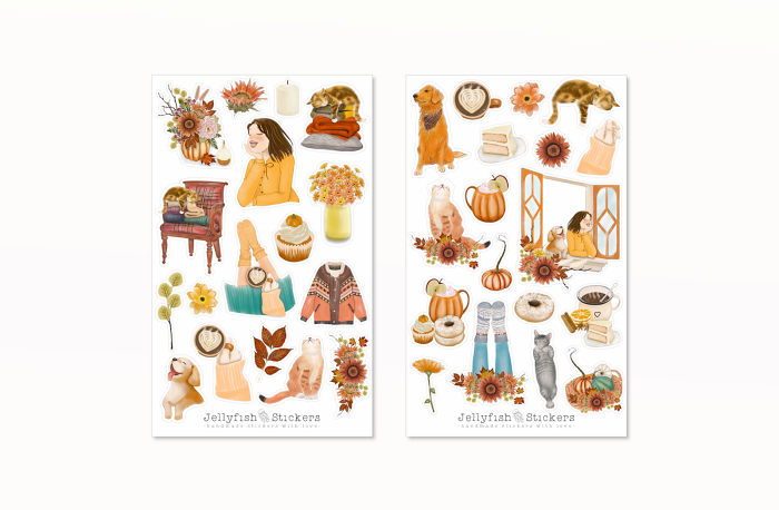 Herbst Sticker Set
